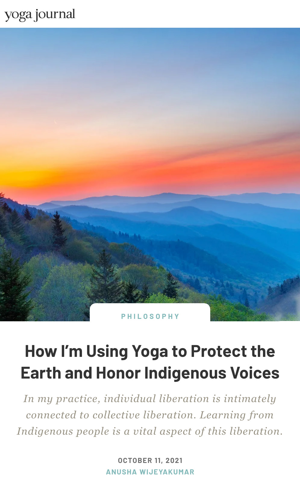 How I’m Using Yoga to Protect the Earth and Honor Indigenous Voices