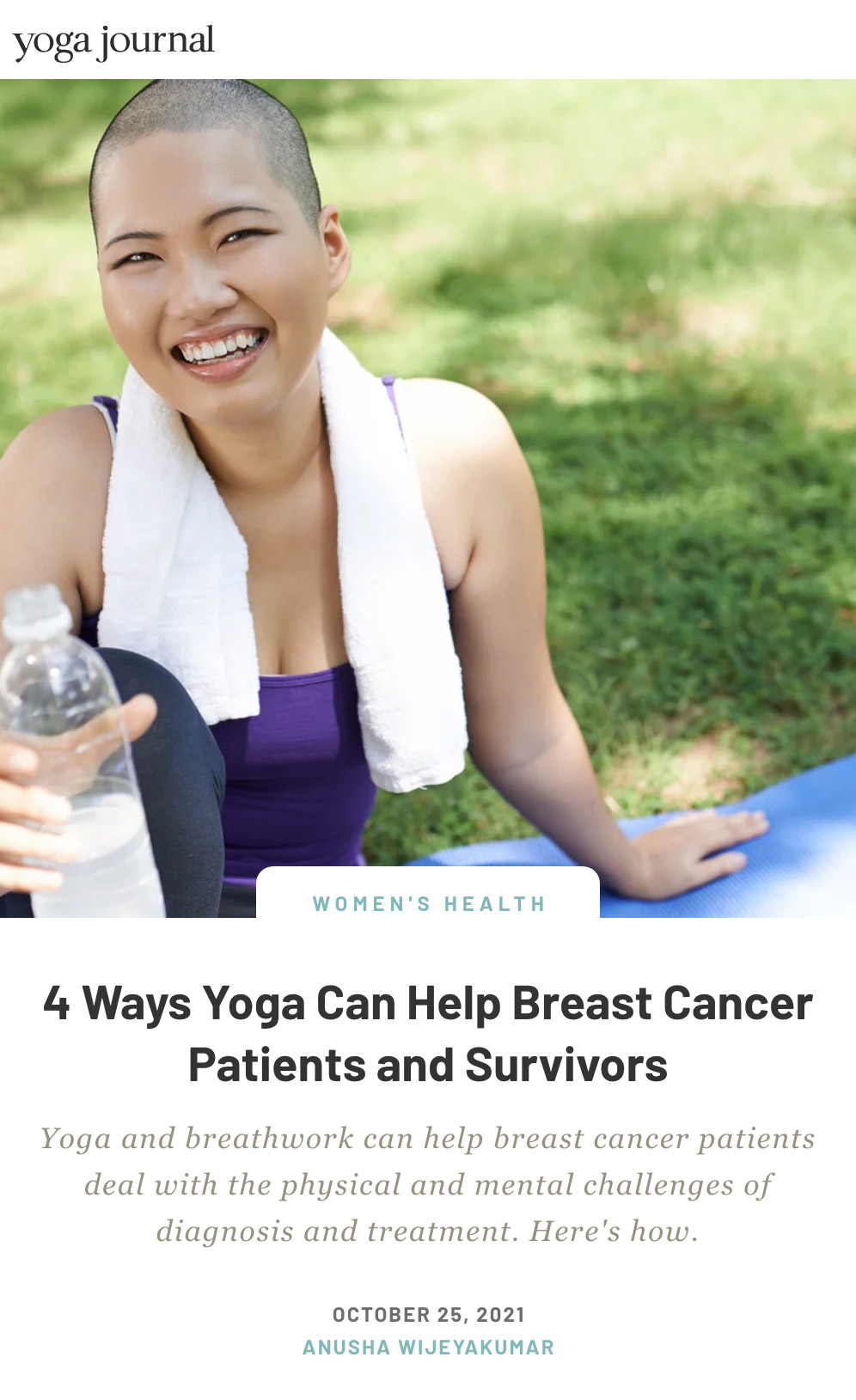 4 Ways Yoga Can Help Breast Cancer Patients and Survivors